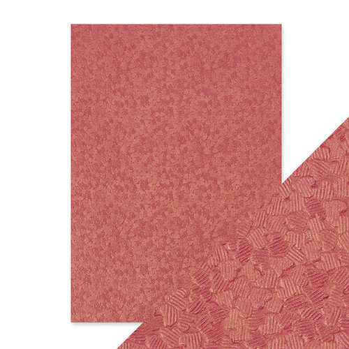 Tonic Studios - Hand Crafted Embossed Cotton Paper - A4 - Coral Confetti - 5 Pack
