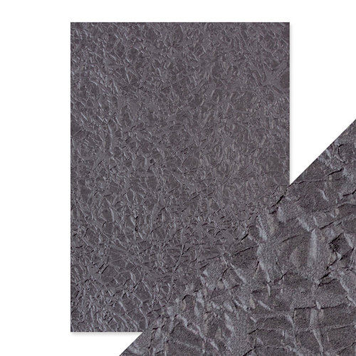 Tonic Studios - Hand Crafted Embossed Cotton Paper - A4 - Crushed Metal - 5 Pack