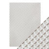 Tonic Studios - Hand Crafted Embossed Cotton Paper - A4 - Silver Chequer - 5 Pack