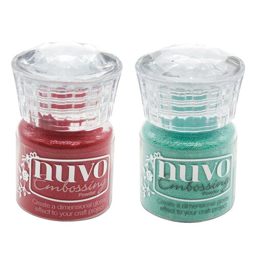 Nuvo - Merry and Bright Collection - Embossing Powder - 2 Pack Set