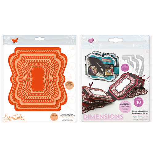 Tonic Studios - Memory Book Maker - Base and Layered Cascade Die Set - Complete Kit