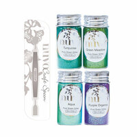 Nuvo - Craft Spoon and Pure Sheen Glitter - Peacock Feathers - 5 Pack Set