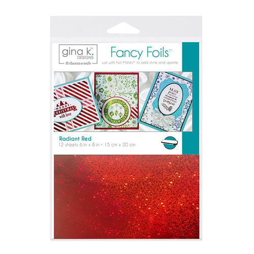 Gina K Designs - Fancy Foils - 6 x 8 - Radiant Red