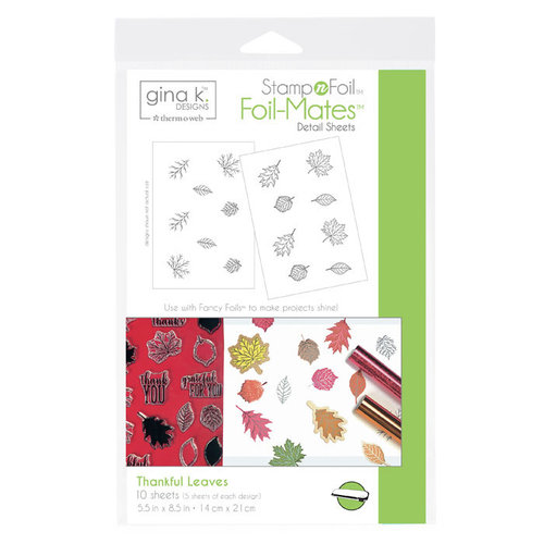 Therm O Web - Stamp n Foil - Foil-Mates - 5.5 x 8.5 - Thankful Leaves