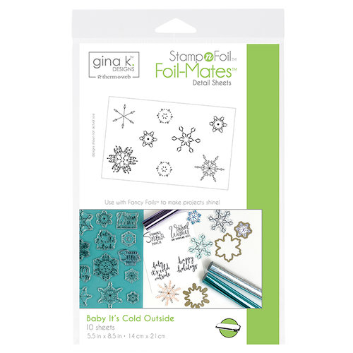 Therm O Web - Christmas - Stamp n Foil - Foil-Mates - 5.5 x 8.5 - Baby It's Cold Outside