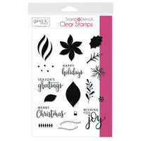 Gina K Designs - Christmas - Stamp 'n Stencil - Clear Photopolymer Stamps - Wishing You Joy