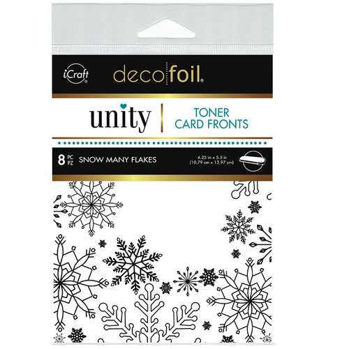 Therm O Web - Unity - Deco Foil - Toner Card Fronts - Snow Many Flakes