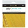 Therm O Web - Unity - Deco Foil - 6 x 6 Transfer Sheet - Gold Glitter