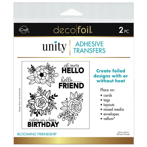 Therm O Web - iCraft - Deco Foil - Adhesives Transfer Sheets - Blooming Friendship Therm O Web - iCraft - Deco Foil - Adhesives Transfer Sheets - Blooming Friendship