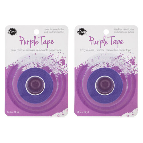 Therm O Web - iCraft - Purple Tape - Removable - 1.5 Inches x 15 Yards - 2 Pack