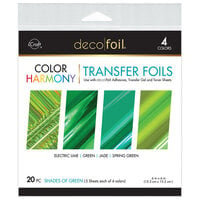 Therm O Web - iCraft - Deco Foil - Color Harmony - Transfer Sheet - Shades of Green