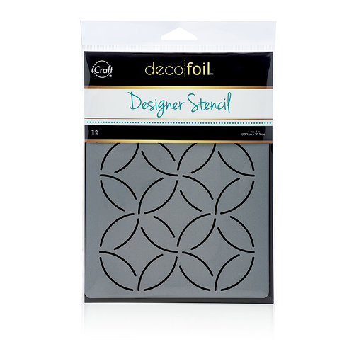 Therm O Web - iCraft - Deco Foil - 6 x 8 - Designer Stencil - Abstract Circles