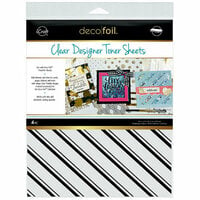 Therm O Web - iCraft - Deco Foil - 8.5 x 11 - Clear Designer Toner Sheets - Pinstripes - 4 Pack