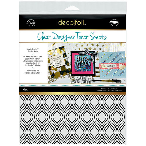 Therm O Web - iCraft - Deco Foil - 8.5 x 11 - Clear Designer Toner Sheets - Groovy - 4 Pack