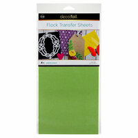 Therm O Web - iCraft - Deco Foil - 6 x 12 Flock Transfer Sheets - Green Envy - 4 Pack