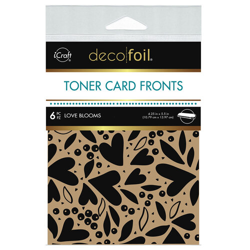 Therm O Web - iCraft - Deco Foil - Kraft Toner Sheets - 4.25 x 5.5 - Love Blooms - 6 pack