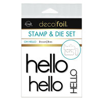 Therm O Web - iCraft - Deco Foil - Clear Photopolymer Stamp and Die Set - Oh Hello