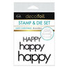 Therm O Web - iCraft - Deco Foil and Photopolymer Stamp and Die Set - Happy Everything