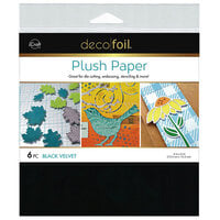 Therm O Web - iCraft - Deco Foil - 6 x 6 Plush Paper - Black Velvet - 6 pack