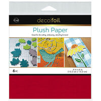 Therm O Web - iCraft - Deco Foil - 6 x 6 Plush Paper - Cherry Red - 6 pack