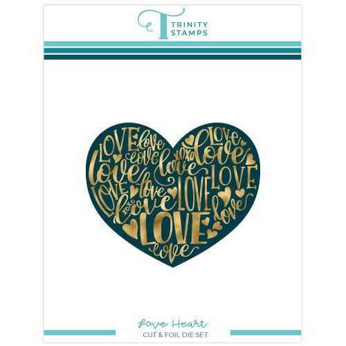 Trinity Stamps - Hot Foil Plate and Die Set - Love Heart