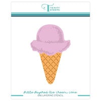 Trinity Stamps - Sweet Summer Celebration Collection - Layering Stencils - Little Layered Ice Cream Cone