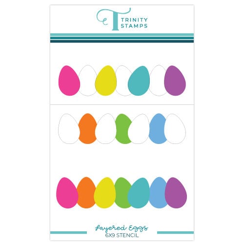Trinity Stamps - Stencils - Layered Eggs Slimline