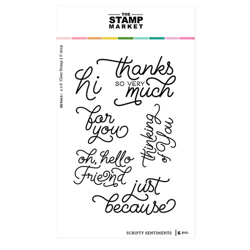 The Stamp Market - Clear Photopolymer Stamps - Scripty Sentiments