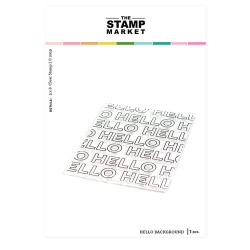 The Stamp Market - Clear Photopolymer Stamps - Hello Background