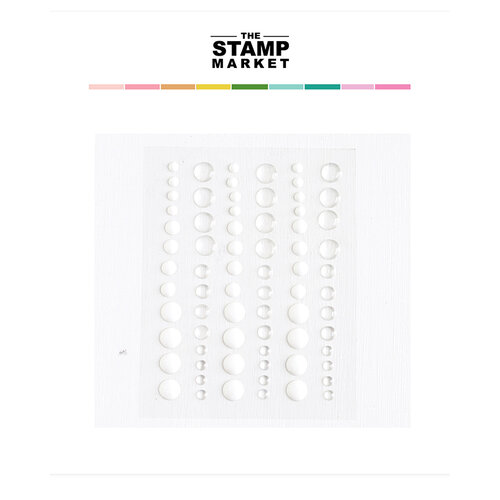 The Stamp Market - Enamel Dots - White and Clear