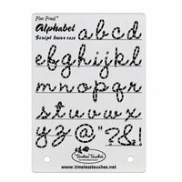 Timeless Touches - Fiber Friend - Paper Piercing Template - Lowercase Script Alphabet