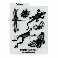 Timeless Touches - Stamp and Stitch - Stamp and Template Set - Critters, CLEARANCE