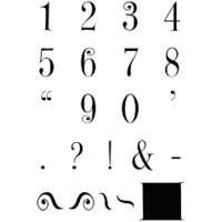 Technique Tuesday Clear Stamps - Wayfarer Numbers and Punctuation - Large, CLEARANCE