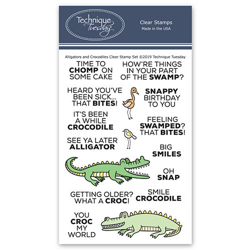 Technique Tuesday - Animal House Collection - Clear Photopolymer Stamps - Alligators And Crocodiles