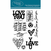 Technique Tuesday - Clear Acrylic Stamps - All My Love by Ali Edwards