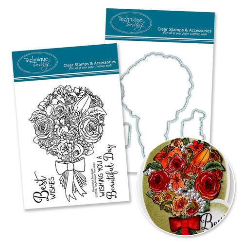 Technique Tuesday - DIY Steel Die and Acrylic Stamp Set - Beautiful Bouquet Bundle
