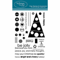 Technique Tuesday - Clear Acrylic Stamps - Christmas - Be Jolly