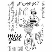 Technique Tuesday - Clear Acrylic Stamps - Belle on a Bike