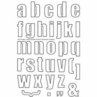 Technique Tuesday - Clear Acrylic Stamps - Alphabet - Big Timber - Outline - Lowercase