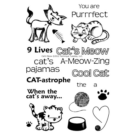 Technique Tuesday - Clear Acrylic Stamps - Cat's Meow