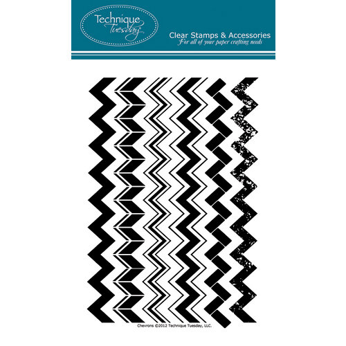 Technique Tuesday - Clear Acrylic Stamps - Chevrons Two Step
