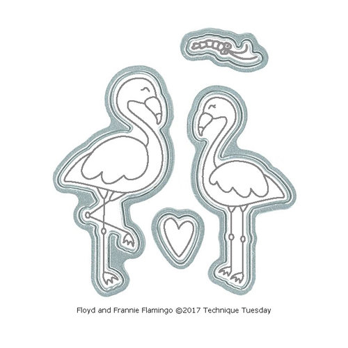 Technique Tuesday - Animal House Collection - DIY Steel Die - Floyd and Frannie Flamingo