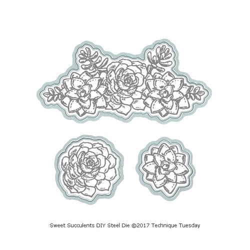 Technique Tuesday - Greenhouse Society Collection - DIY Steel Die - Sweet Succulents