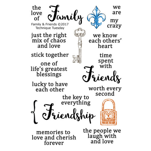 Technique Tuesday - Memory Keepers Studio - Clear Acrylic Stamps - Family and Friends