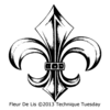 Technique Tuesday - Clear Acrylic Stamps - Fleur-de-lis