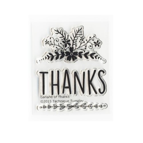Technique Tuesday - Clear Acrylic Stamps - Garland of Thanks