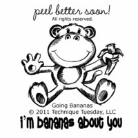 Technique Tuesday - Clear Acrylic Stamps - Going Bananas