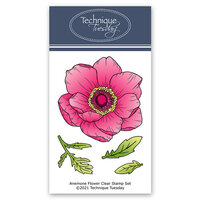 Technique Tuesday - Greenhouse Society Collection - Clear Photopolymer Stamps - Anemone Flower