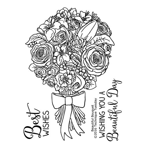 Technique Tuesday - Greenhouse Society Collection - Clear Acrylic Stamps - Beautiful Bouquet