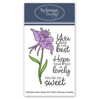 Technique Tuesday - Greenhouse Society Collection - Clear Photopolymer Stamps - Columbine